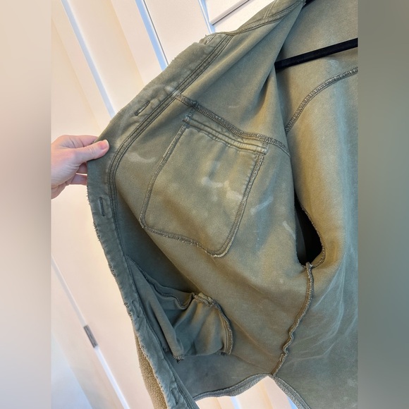 Free People Ruby Oversized Shirt Jacket - Olive - Medium - Picture 3 of 7